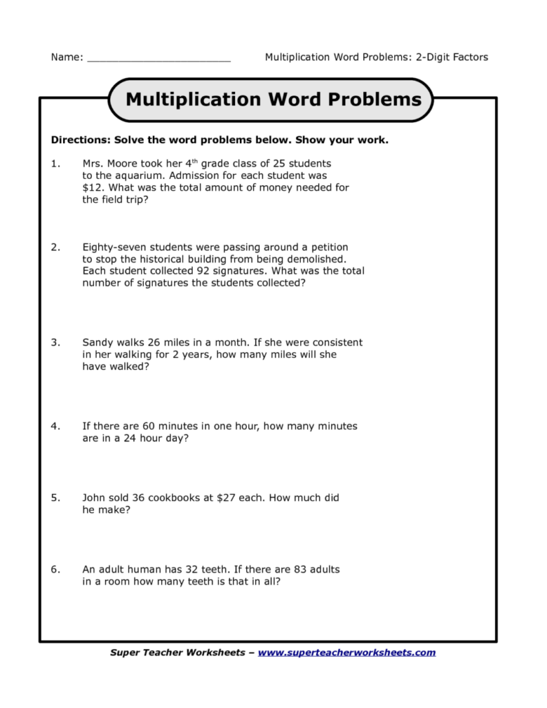 Double Digit Multiplication Word Problems Worksheets – 2 Digit Multiplication Word Problems Worksheet – Free Printable Double Digit Multiplication Word Problems Worksheets - 2 Digit Multiplication Word Problems Worksheet - Free Printable
