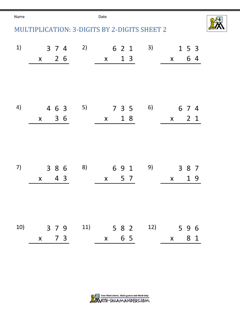 Double Digit Multiplication Worksheets 4th Grade Double Digit Multiplication Worksheets 4th Grade
