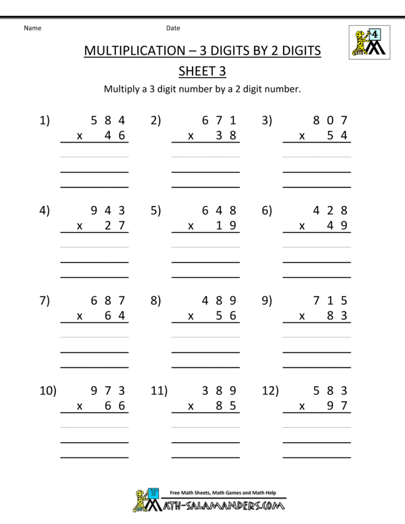Double Digit Multiplication Worksheets 4th Grade – Worksheets Library Double Digit Multiplication Worksheets 4th Grade - Worksheets Library