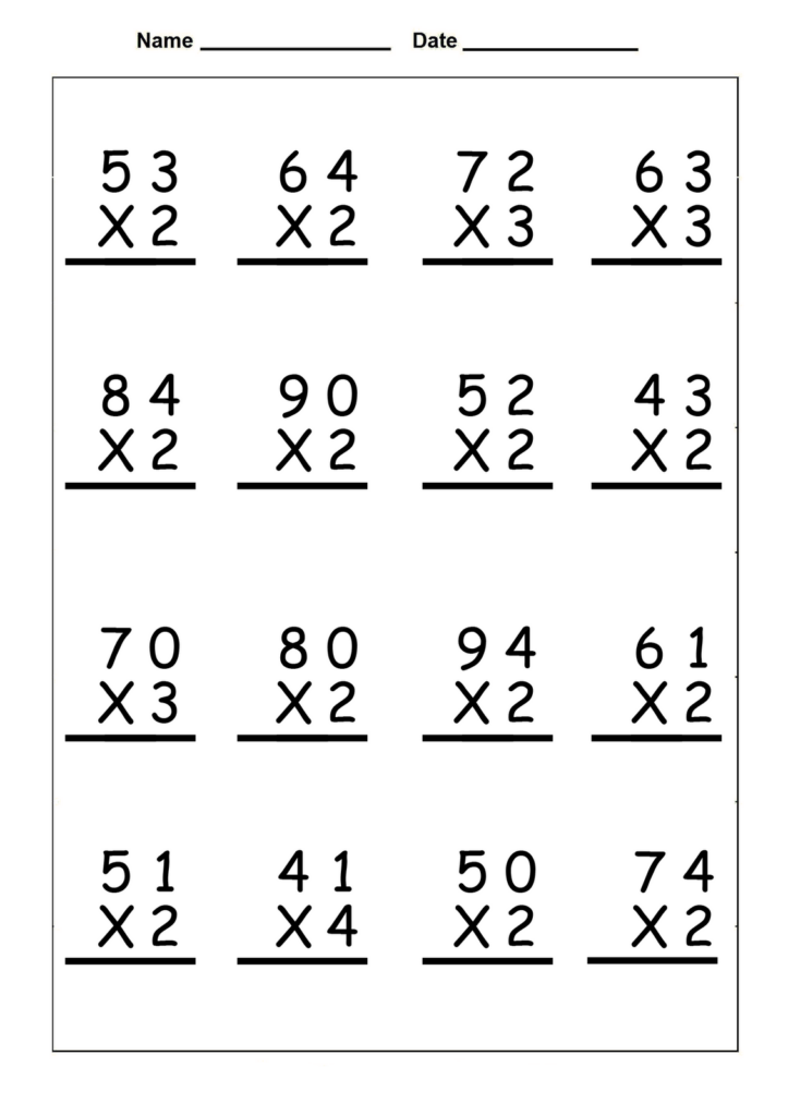 Double Digit Multiplication Worksheets – Fourth Grade Math – Worksheets … Double Digit Multiplication Worksheets - Fourth Grade Math - Worksheets ...