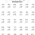 Double Digit Times Single Digit Multiplication Worksheets