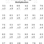 Double Digit To Single Digit Multiplication Worksheets