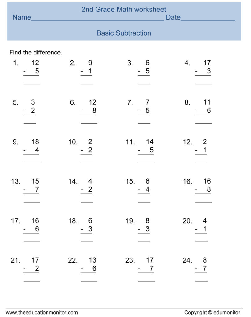 Easy 2nd Grade Math Worksheets - 2nd Grade Math Worksheets
