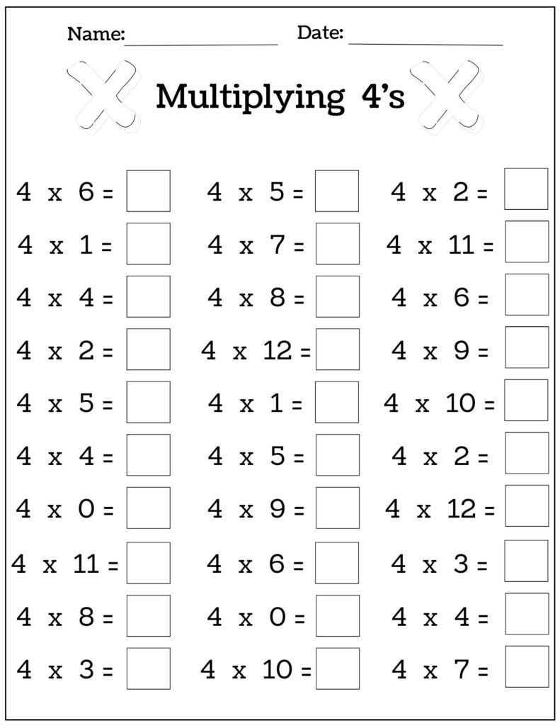 Fill In The Blank Multiplication Worksheets - 24 Printable Multiplication Worksheets, Fill in the Blanks - Single ...