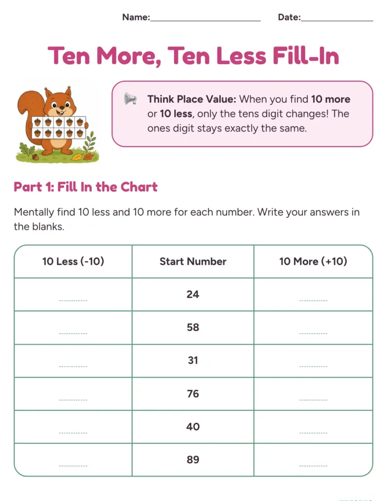 Find My Math Worksheet Answers