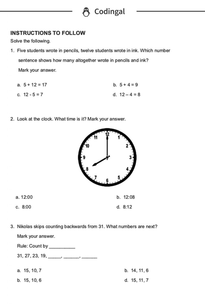 Printable worksheet with instructions to solve for X in various math problems