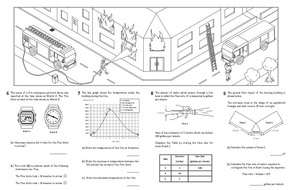 Firefighter Math Worksheet – Engaging Quick Fire Maths Questions Worksheets Another firefighter-themed math worksheet filled with engaging math challenges