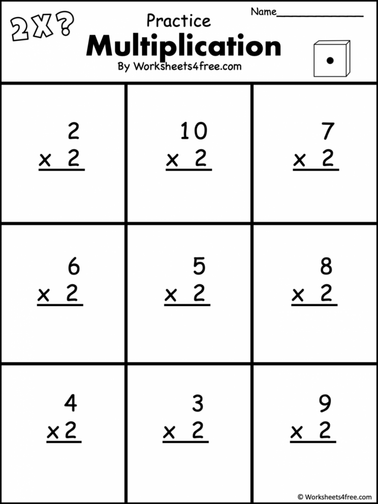 Free 1 Digit Multiplication Worksheet – 2s – Worksheets4Free.com Free 1 Digit Multiplication Worksheet – 2s - Worksheets4Free.com