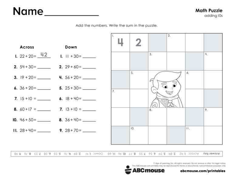 Free 2nd Grade Math Worksheets Printable featuring addition and subtraction problems for young learners