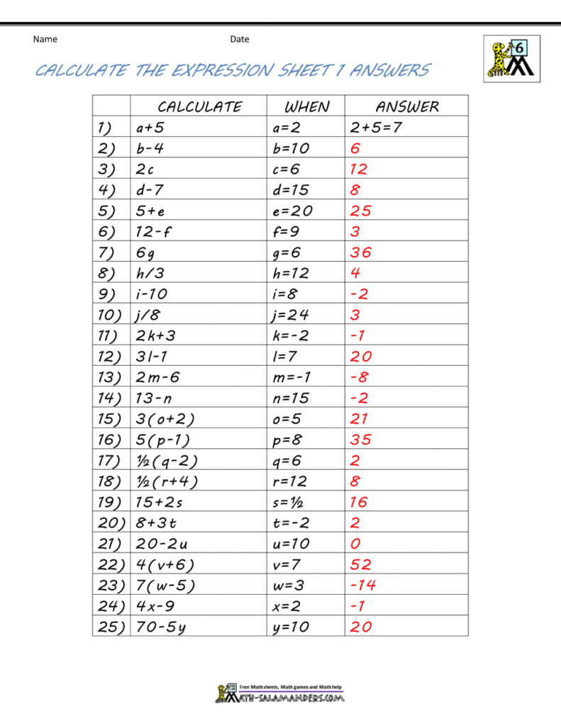 Free Algebra Worksheets & Printables with Answers – Worksheets Library Free Algebra Worksheets & Printables with Answers - Worksheets Library