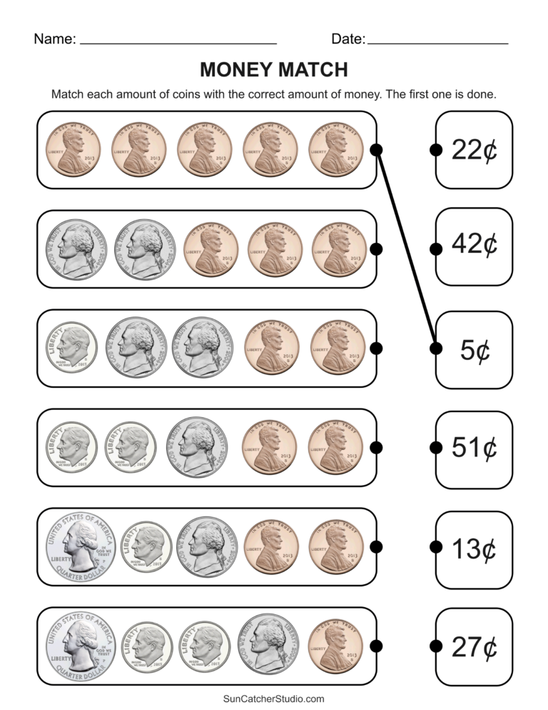 Free Basic College Mathematics Worksheets - counting money worksheets