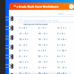 Free Math Fact Sheets 2nd Grade