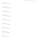 Free Math Fact Worksheets For 2nd Graders