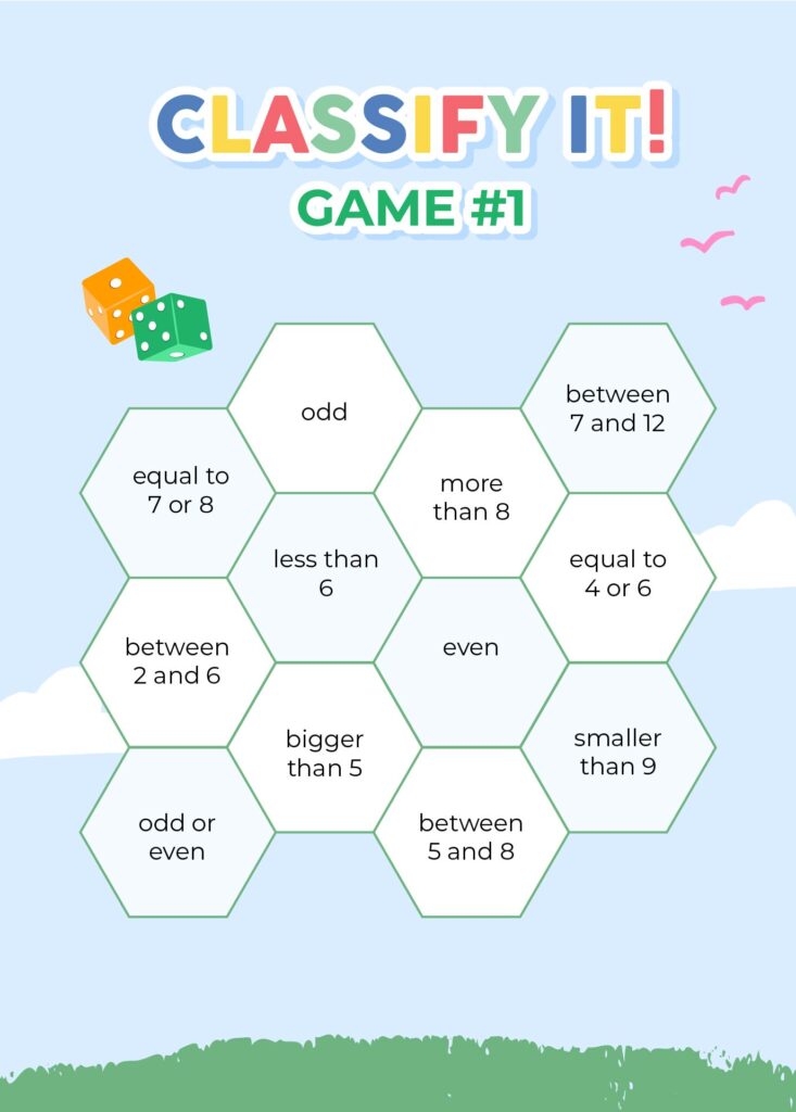 Free Math Game Worksheets Printable