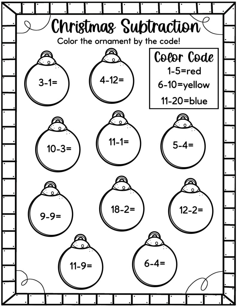 Free Math Holiday Worksheet 2nd Grade - easy christmas math worksheets