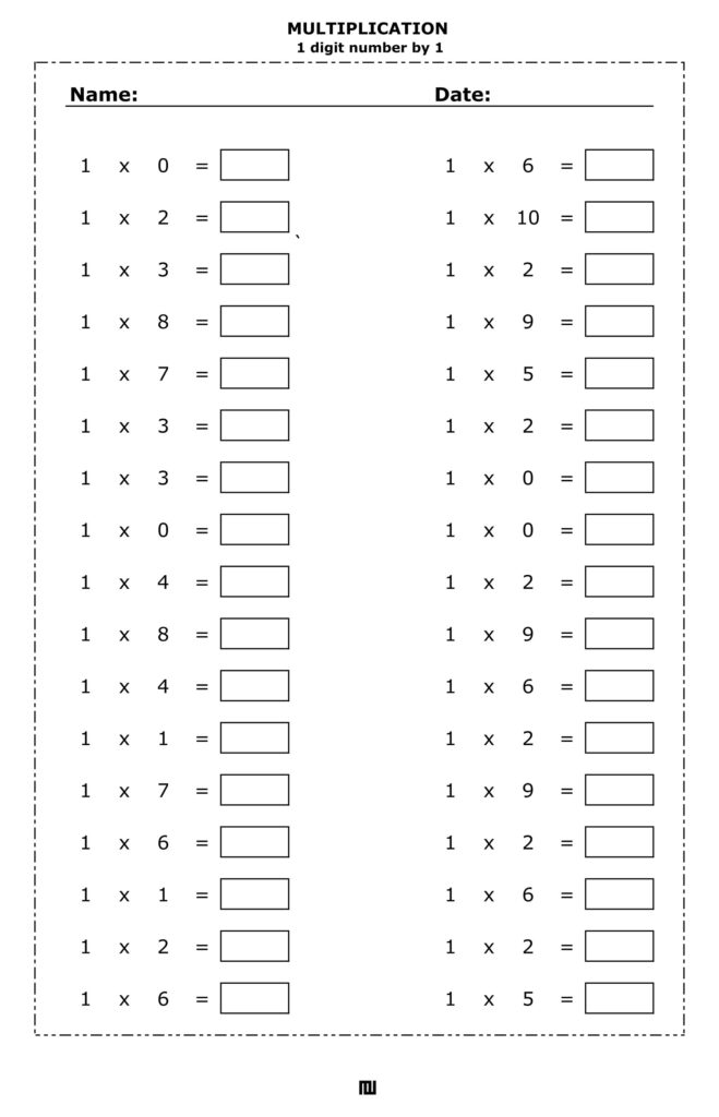 Free Math Printable Worksheets Multiplication Fun! - Printable Art and ...