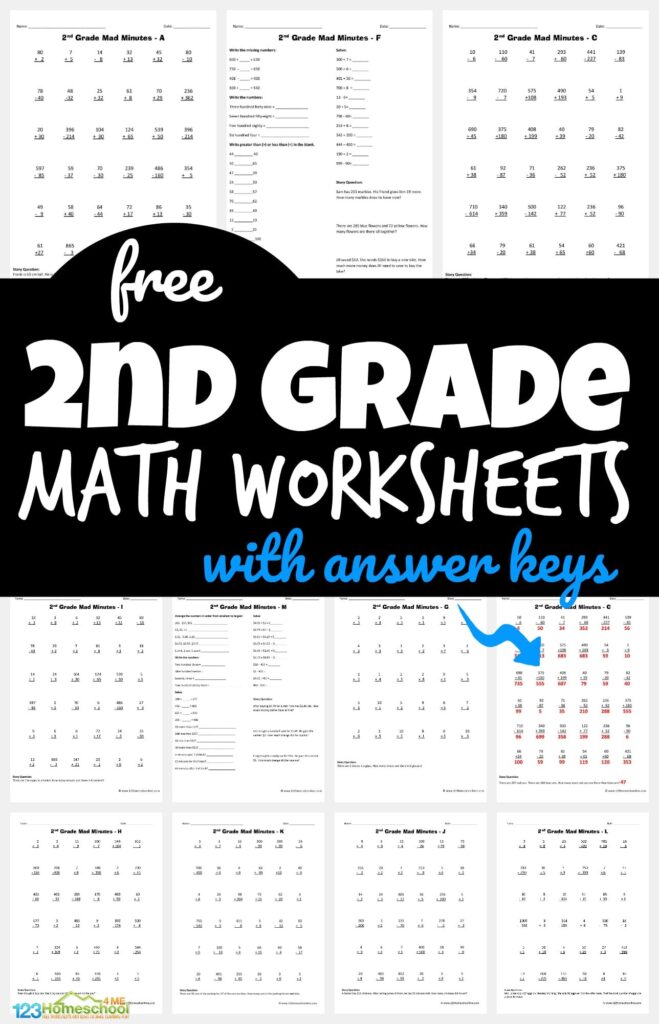 Free Math Worksheets for 2nd and 3rd Graders