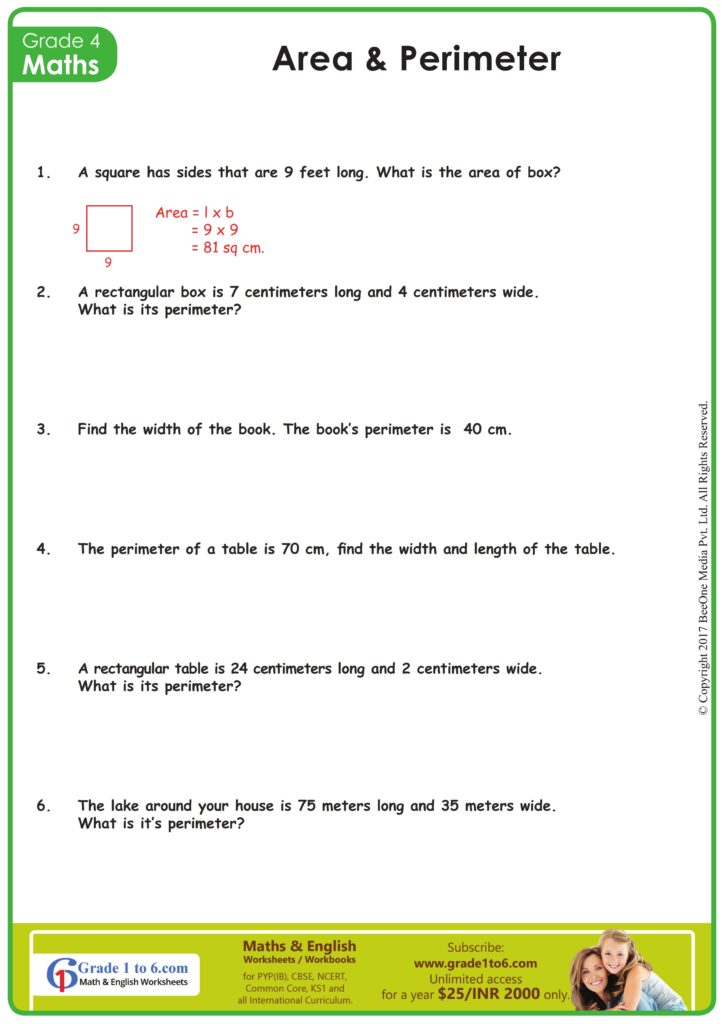Free Math Worksheets For 4th Grade