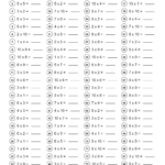 Free Math Worksheets Multiplication Facts