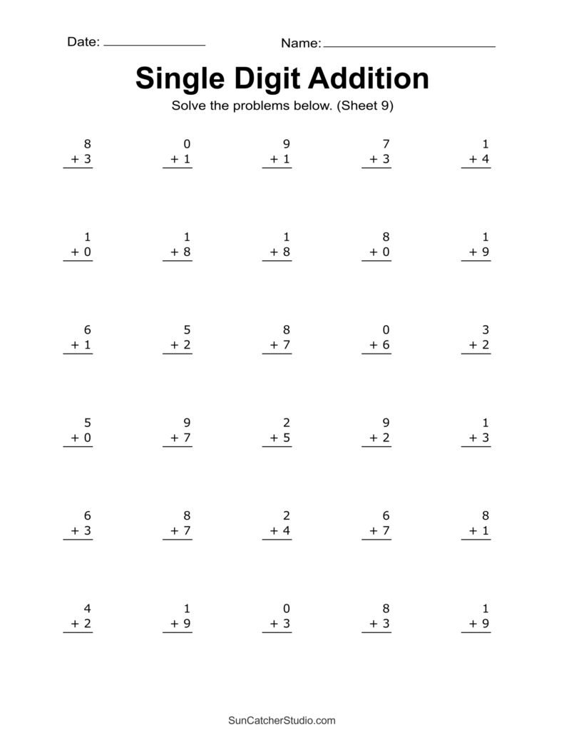 Free Math Worksheets To 30 – addition worksheets easy Free Math Worksheets To 30 - addition worksheets easy