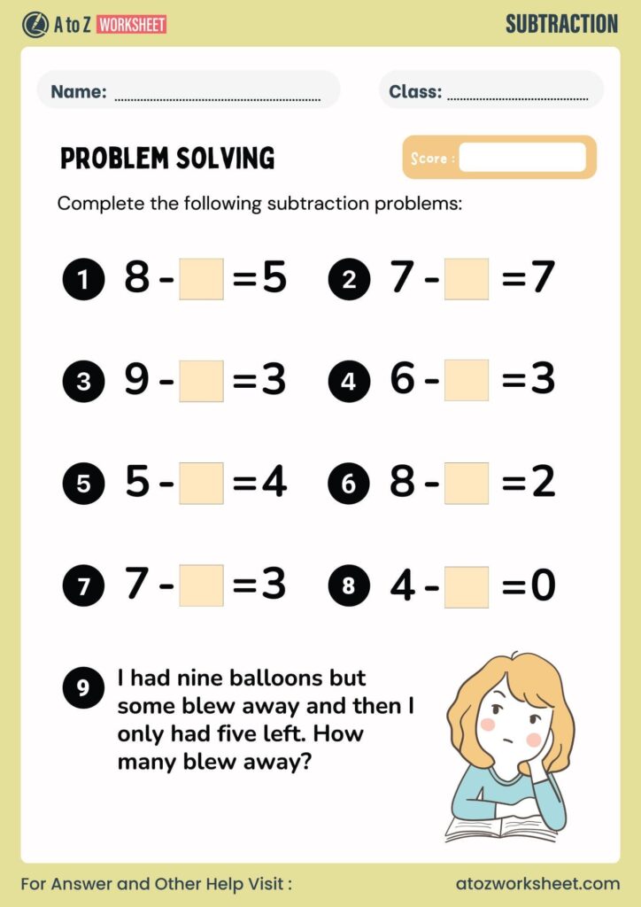 Free Maths Problem Solving Worksheets - addition and subtraction worksheets