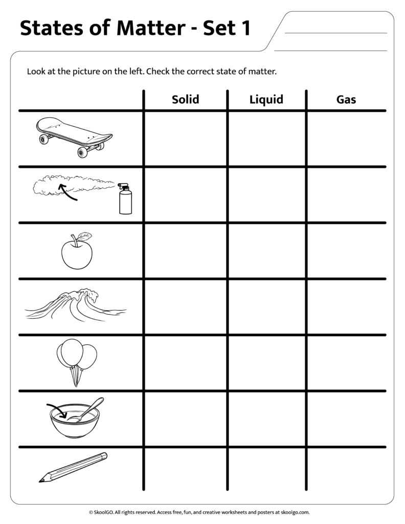 Free Matter Worksheets For 2nd Grade – states of matter worksheet 1 pk 4 free pdf Free Matter Worksheets For 2nd Grade - states of matter worksheet 1 pk 4 free pdf