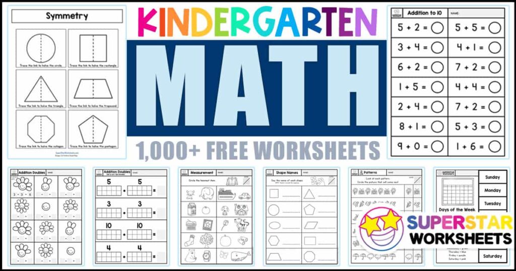 Free Online Math Sheets Printable - kindergarten math worksheets