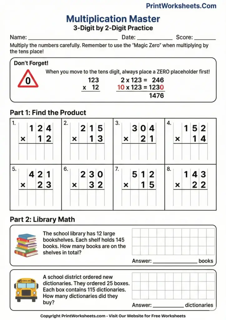 Free Printable 2 Digit Multiplication Worksheets - 2 digit multiplication worksheets grade4