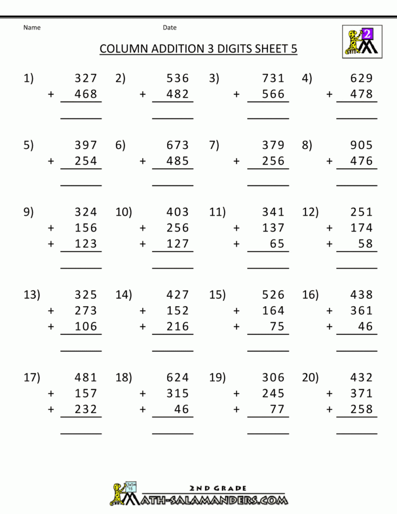 Free Printable 3rd Grade Math Worksheets | Printable Worksheets