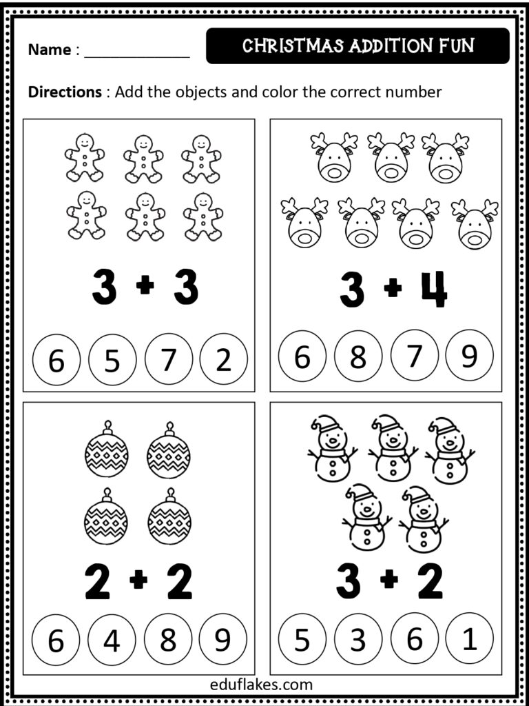 Free Printable Basic Math Sheets – free christmas math worksheets for kindergarten Free Printable Basic Math Sheets - free christmas math worksheets for kindergarten