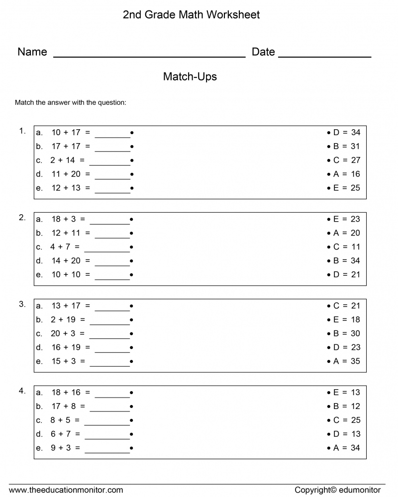 Free Printable Fun Math Worksheets For 2nd Grade – Math Worksheets … Free Printable Fun Math Worksheets For 2nd Grade – Math Worksheets ...