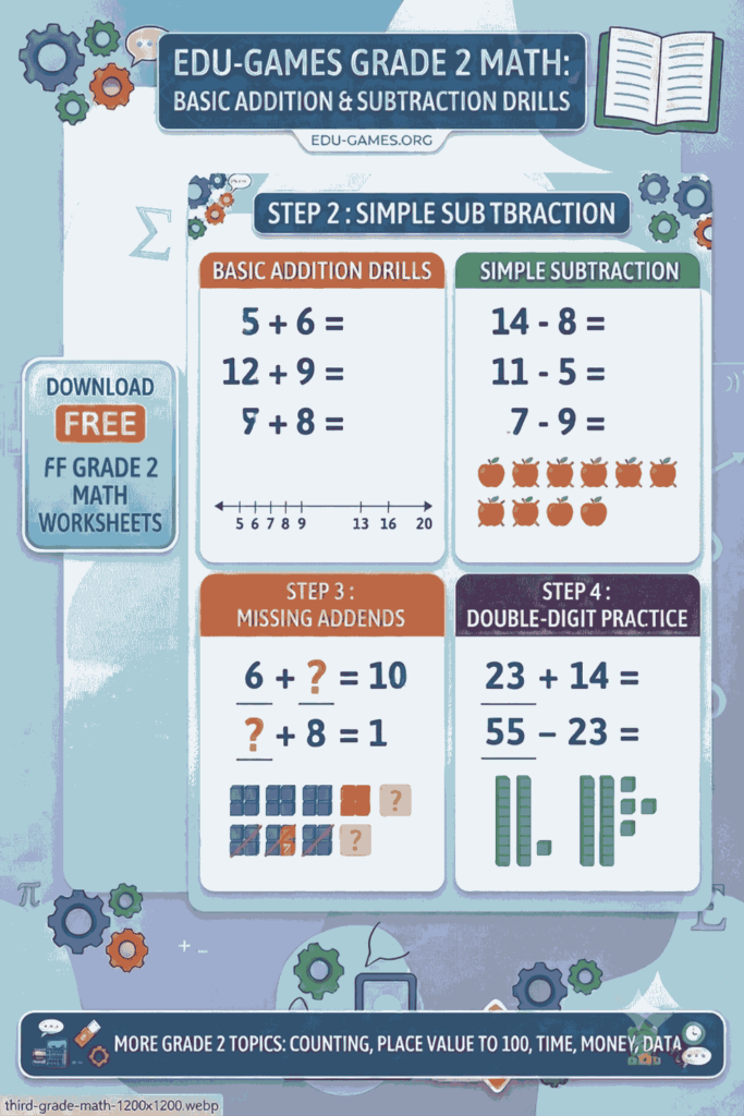 Free Printable Math Worksheets For 2th Grade - worksheets