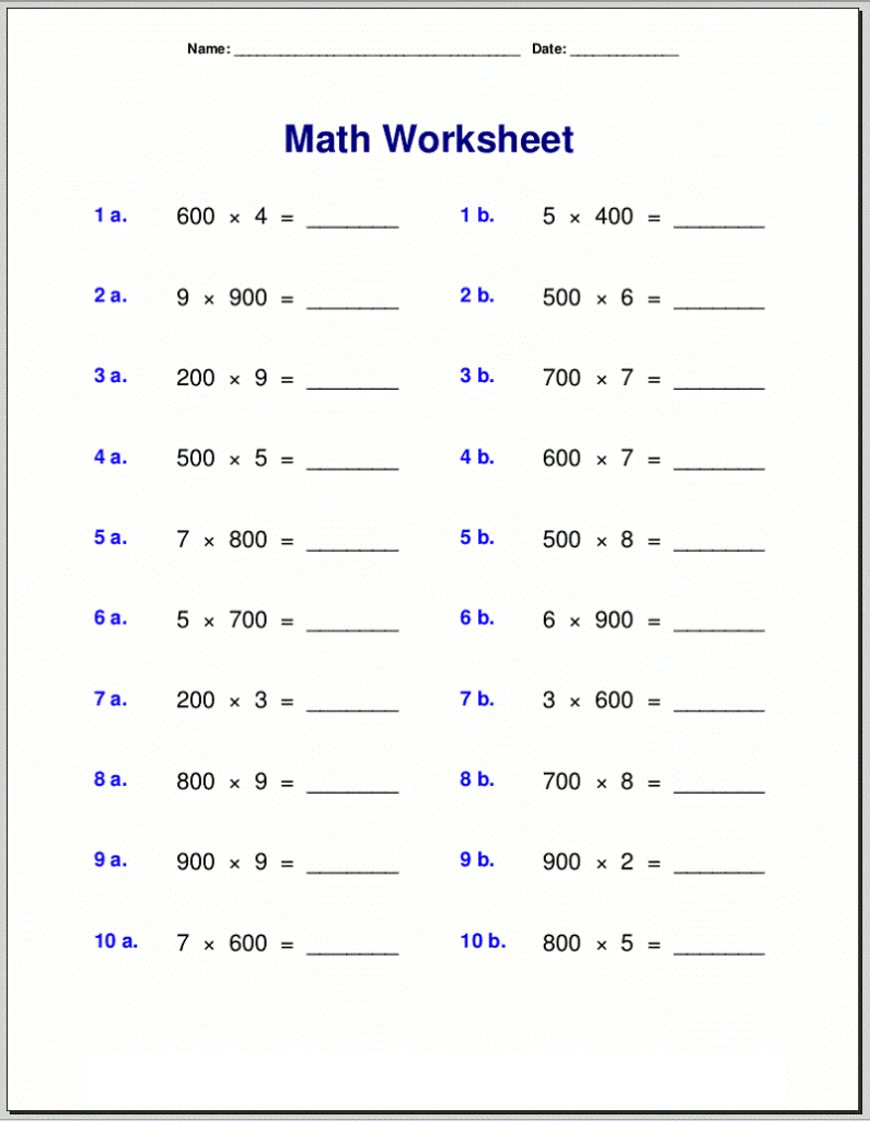 Free Printable Math Worksheets for Grade 4 | Activity Shelter Free Printable Math Worksheets for Grade 4 | Activity Shelter