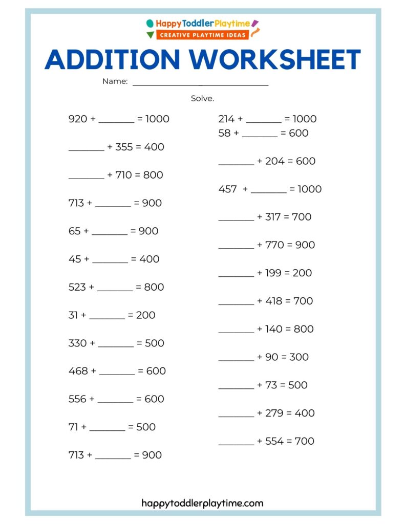 Free Printable Math Worksheets for Grade 4 – Happy Toddler Playtime Free Printable Math Worksheets for Grade 4 - Happy Toddler Playtime