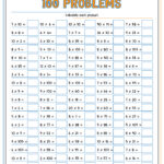 Free Printable Math Worksheets With 100 Problems