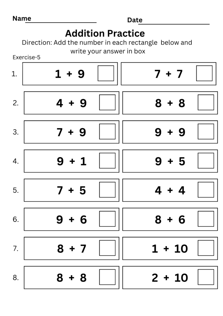 Free Printable Mathwork Sheets K12 - printable kindergarten addition and subtraction
