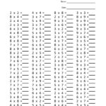 Free Printable Multiplication Drill Sheets