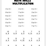 Free Printable Multiplication Drill Worksheets