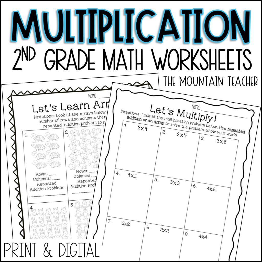 Free Printable Multiplication Worksheet for Second Grade - Worksheets ...