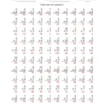 Free Printable Multiplication Worksheets 100 Problems