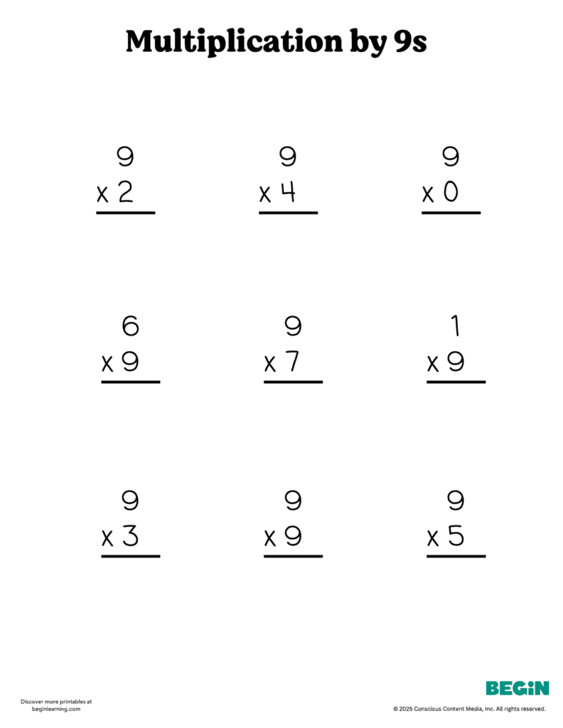 Free Printables Math Practice Sheets – multiplication 9s worksheets Free Printables Math Practice Sheets - multiplication 9s worksheets