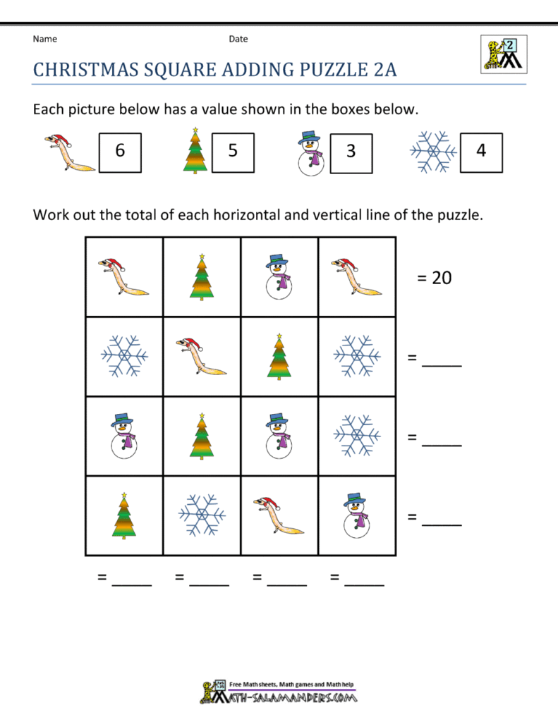 Fun Math Sheets for 2nd Grade