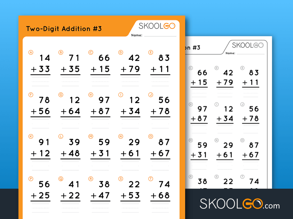 Go Math Grade 2 Practice Worksheets – two digit addition 3 Go Math Grade 2 Practice Worksheets - two digit addition 3