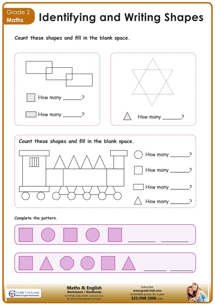 Grade 2 Cbse Maths Worksheets - second grade 2 shapes cbse