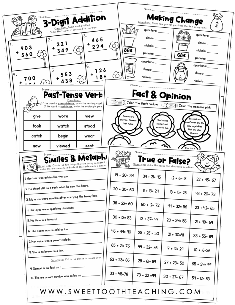 Grade 2 Math Review Sheets – 2nd grade review worksheets Grade 2 Math Review Sheets - 2nd grade review worksheets