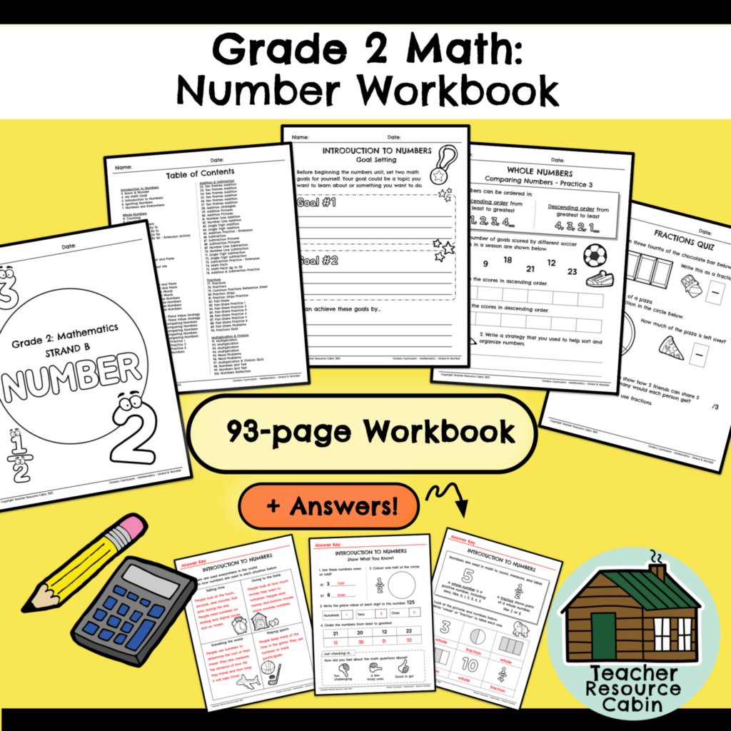 Grade 2 Number Workbook (Ontario Math) - Teacher Resource Cabin