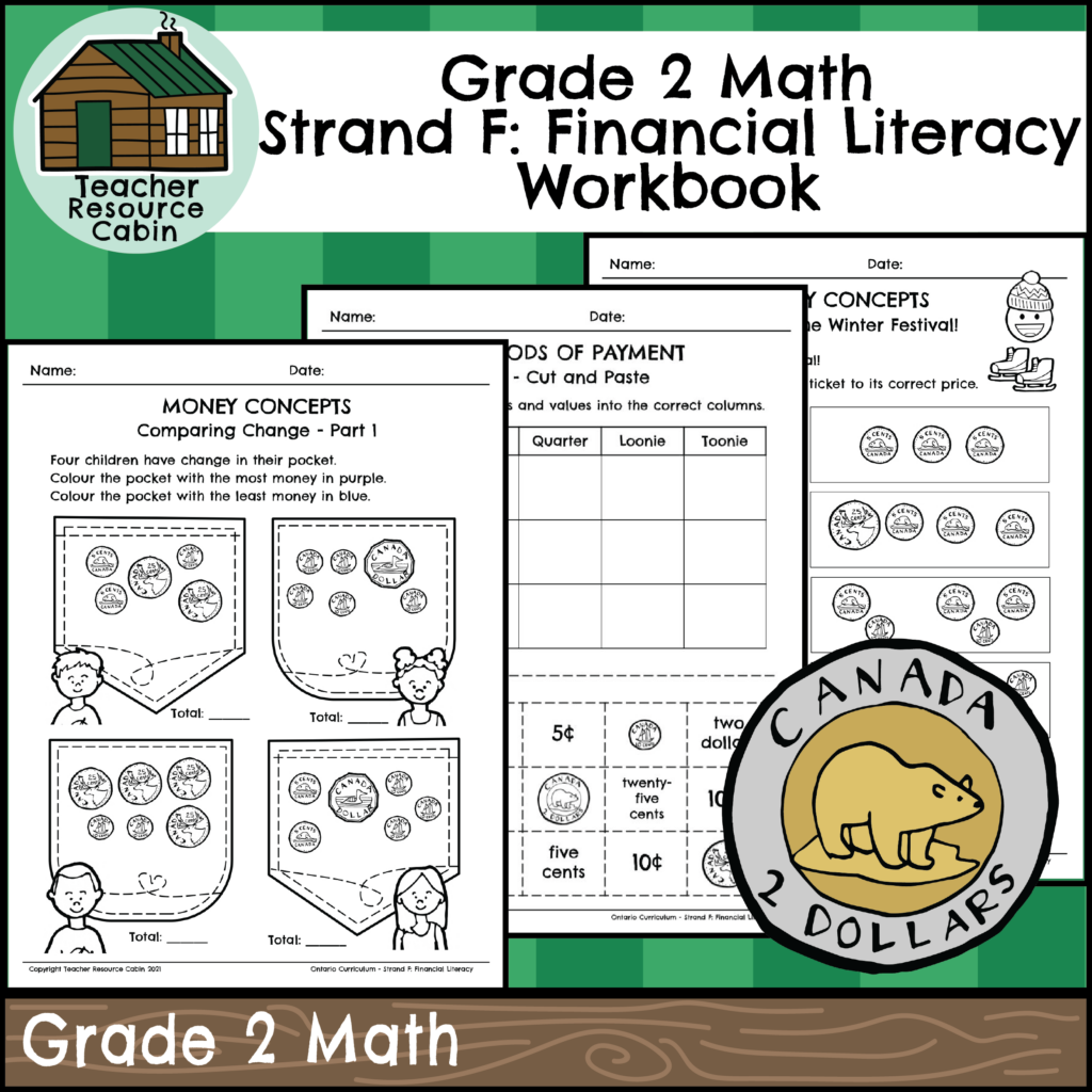 Grade 2 Ontario Curriculum Maths Worksheets - grade 2 ontario math financial literacy workbook