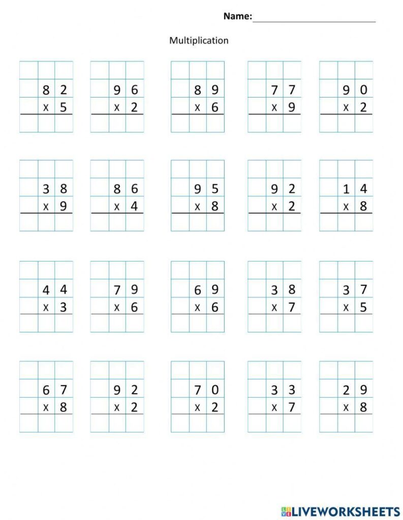 Grade 4 Multiplication Worksheets | Free Printables | Math Worksheets ...