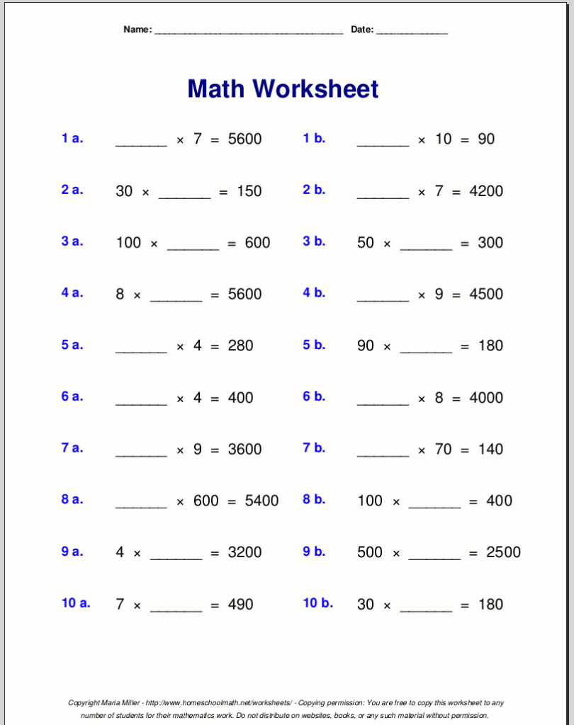 Grade 4 multiplication worksheets – Worksheets Library Grade 4 multiplication worksheets - Worksheets Library