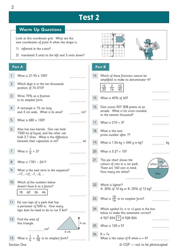 Ks2 Maths Worksheets And Answers - ks2 maths year 6 mental arithmetic targeted question book incl onl cgp 9781837740420 1837740429